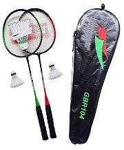 Badmintonset Alu-Schläger + Korb