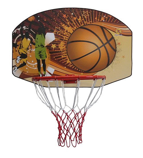 Basketballbrett 90 x 60 cm mit Korb