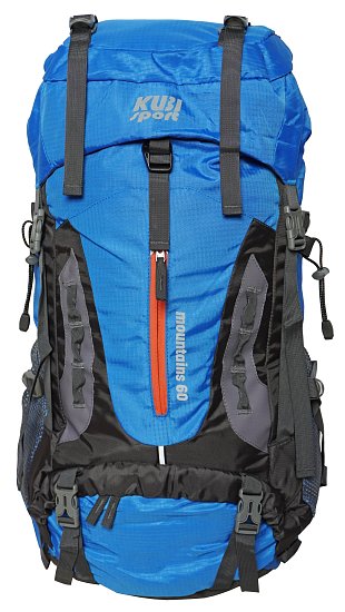 Rucksack Mountains 60 L für anspruchsvollere Wanderungen blau