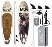 Paddleboard 350x90x15 cm mit Zubehör weiß und braun