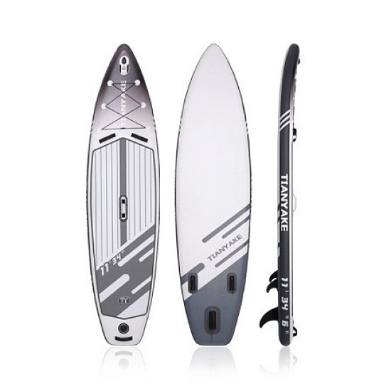 Paddleboard 335x86x15 cm mit Zubehör weiß und grau